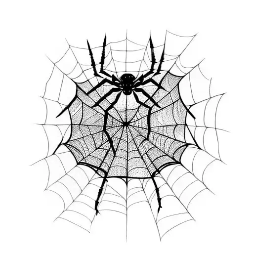 Spider On Spiderweb