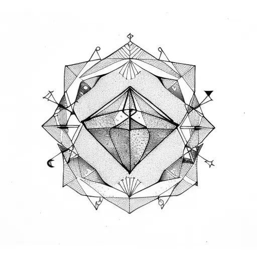 Triangle With Circles Sagittarius For Forearm