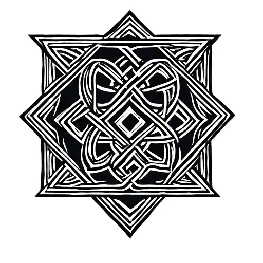 Hexagon With Celtic Tribal