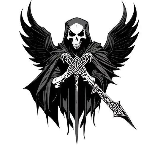 Reaper With Celtic Tribal