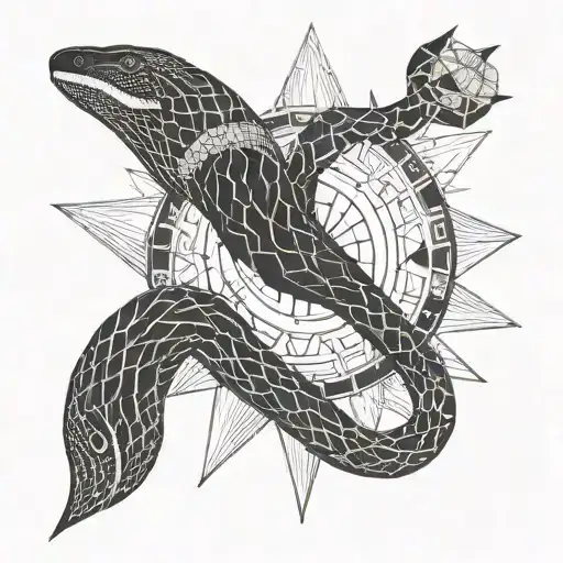 Black Snake And The Sun Moon