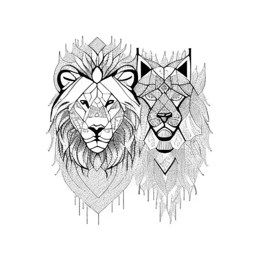 Lion And Wolf Together