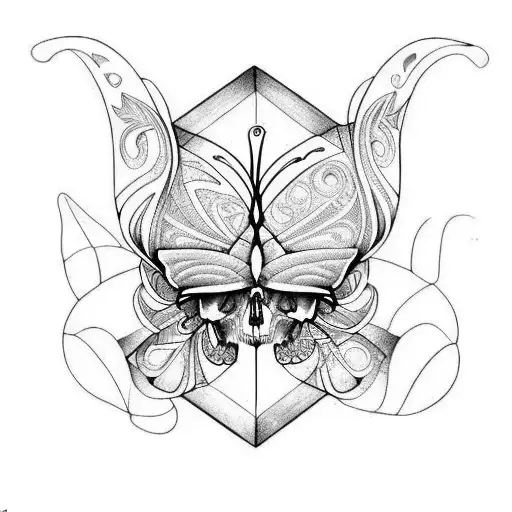 Butterfly With Skull