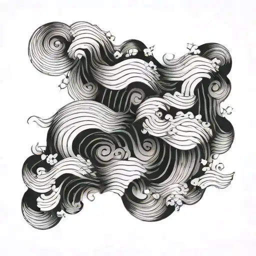 Fine Line Tattoo Waves