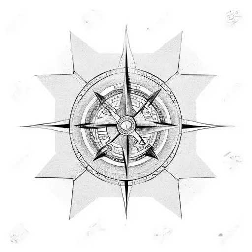 Surreal Fine Line Compass