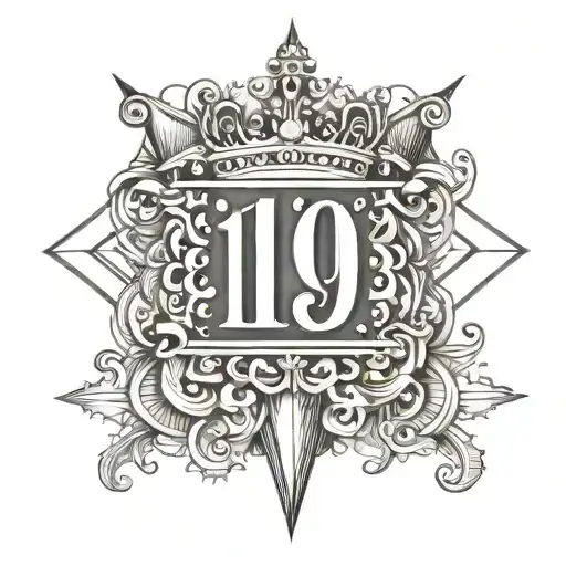 Number 19 With Crown