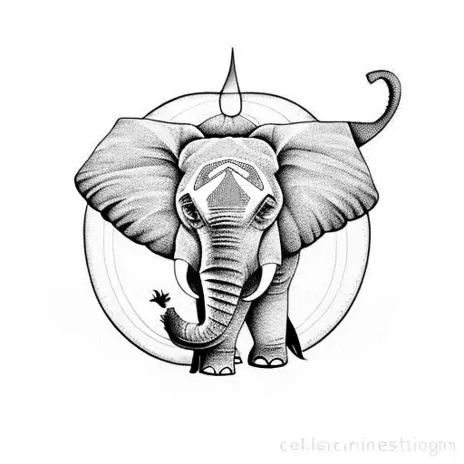 An Elephant On Top Of A Pumpkin