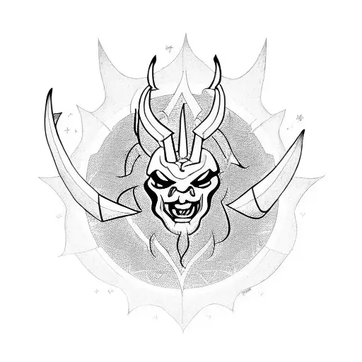 Zodiac Sign Virgo But It's Engulfed In Flames With Devil Horns