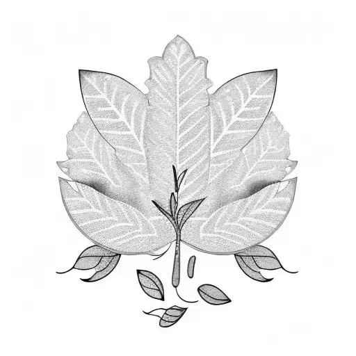 Lavender And Orange Leaf