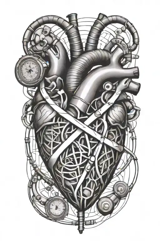 Anotomical Heart Shape With Stethoscope Wrapped Around