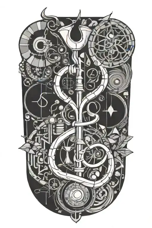 Caduseus And Stethoscope Symbolizing Growth