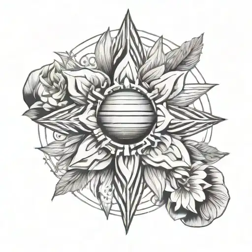 Saturn And Lily Flower