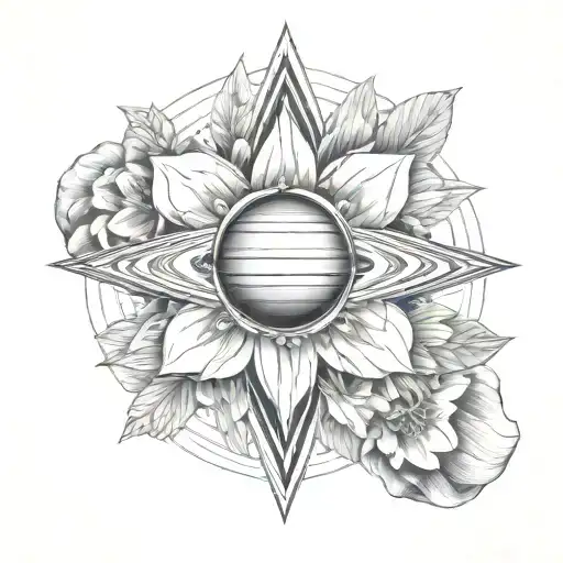 Saturn And Lily Flower