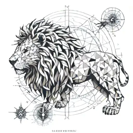 Lion Compass With Map