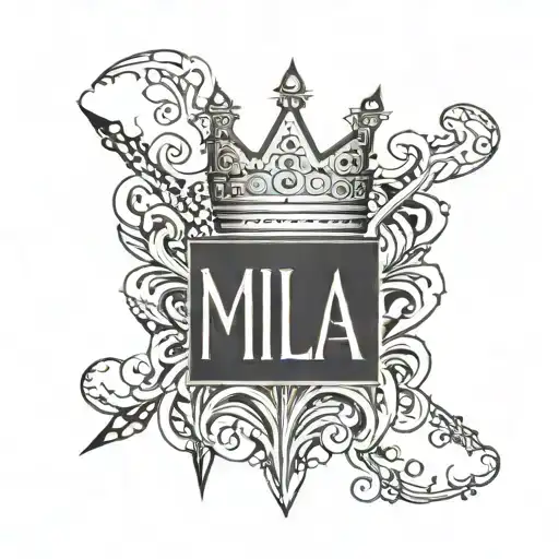 Mila Name With Crown