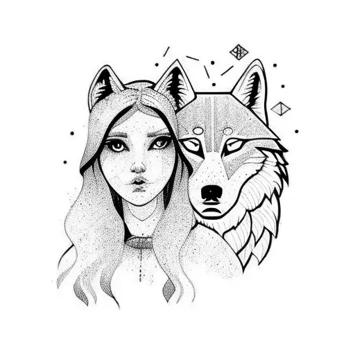 Girl And Wolf