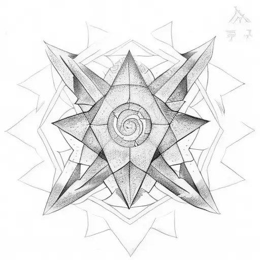 Eight Sided Star And Dragon