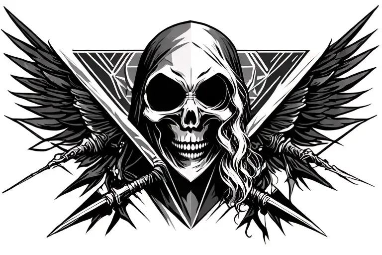 Grim Reaper With Girl