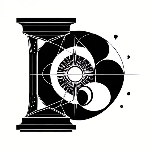 Hourglass With Sun And Moon Phase