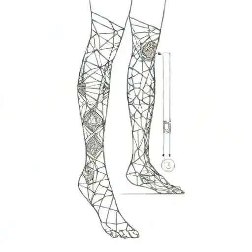 Science And Engineering Lower Leg Sleeve Tattoo Abstract