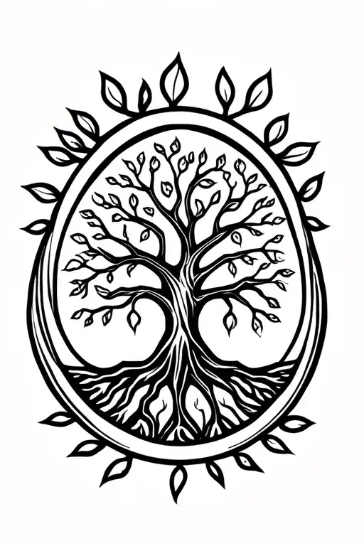 A Small Tree Of Life With A Few Branch Representing A Family