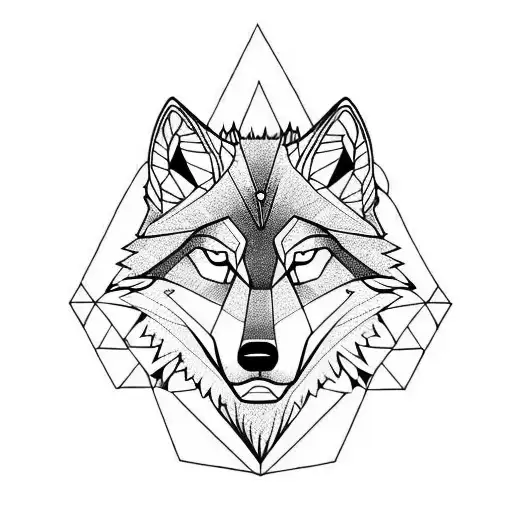 Angry Wolf In Dark Pine Forrest