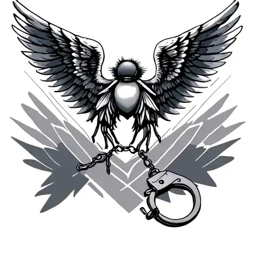 Angel Wings Handcuffs Bees