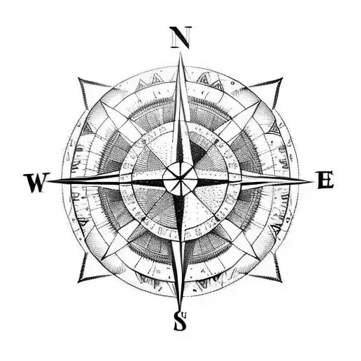 Compass With Egyptian