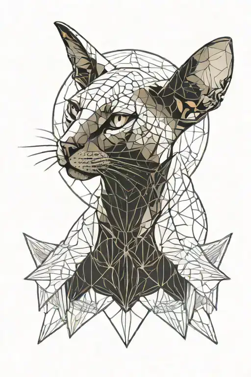 Face Of A Sphinx Cat Against The Background Of The Sun