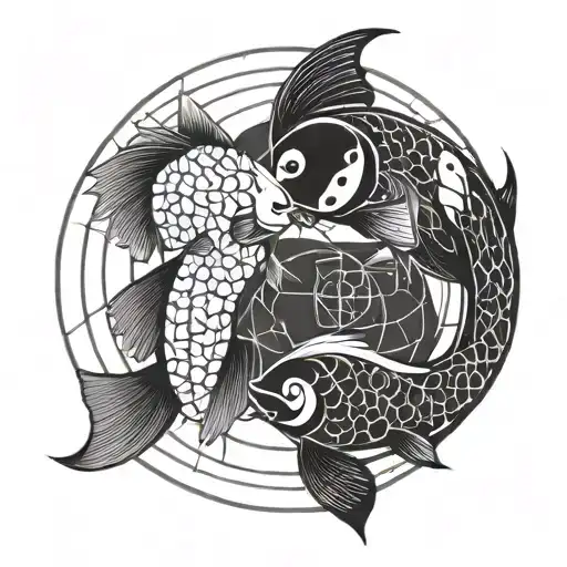 Ying Yang Koi Fish
