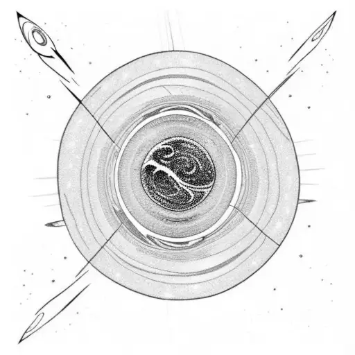 Planet Saturn Getting Sucked Into A Black Hole