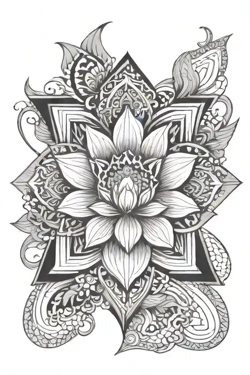 Court Of Nightfall With Lotus Flower