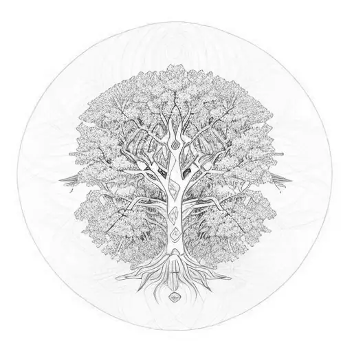 Tree Of Life With Names Written On Its Roots