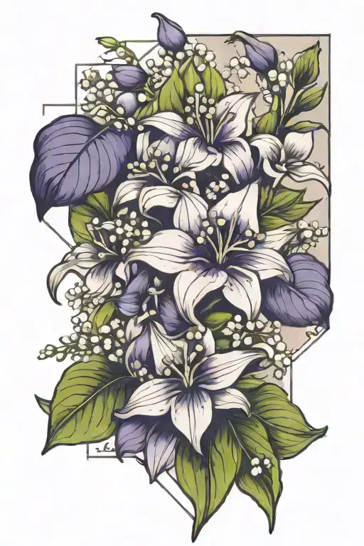 Violets And Lily Of The Valley Bouquet