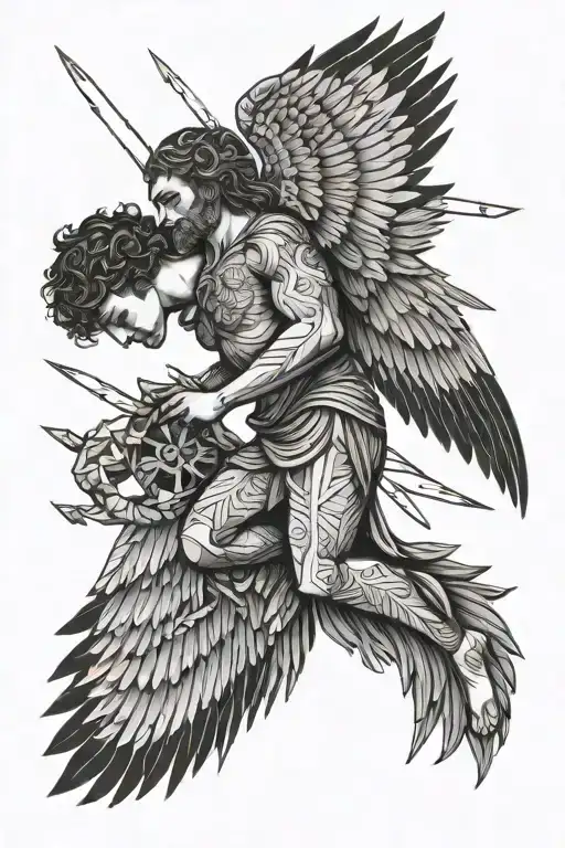 Falling Icarus With Memeto Mori