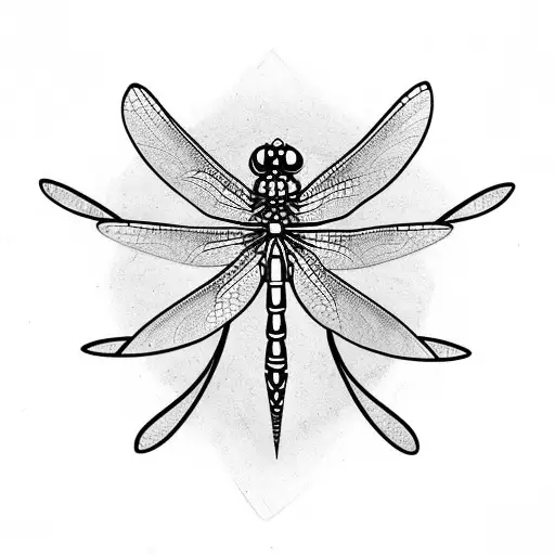 Dragonfly From Birds Perspective Flying And Has A Dragon Shadow On The Side Beneath On The Left