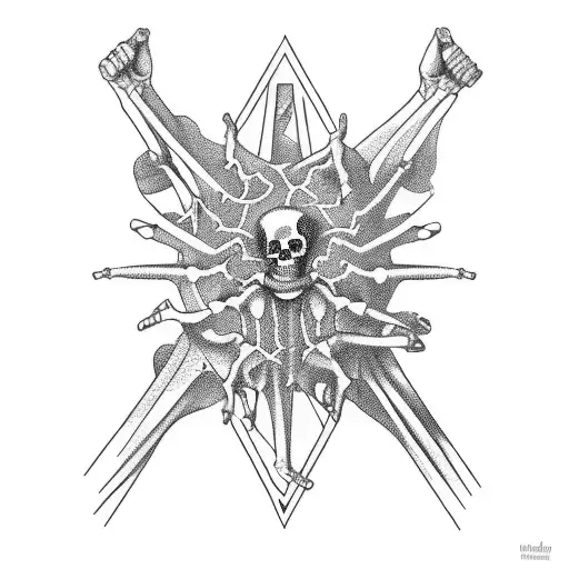 Creation Of Adam With A Skeleton Hand