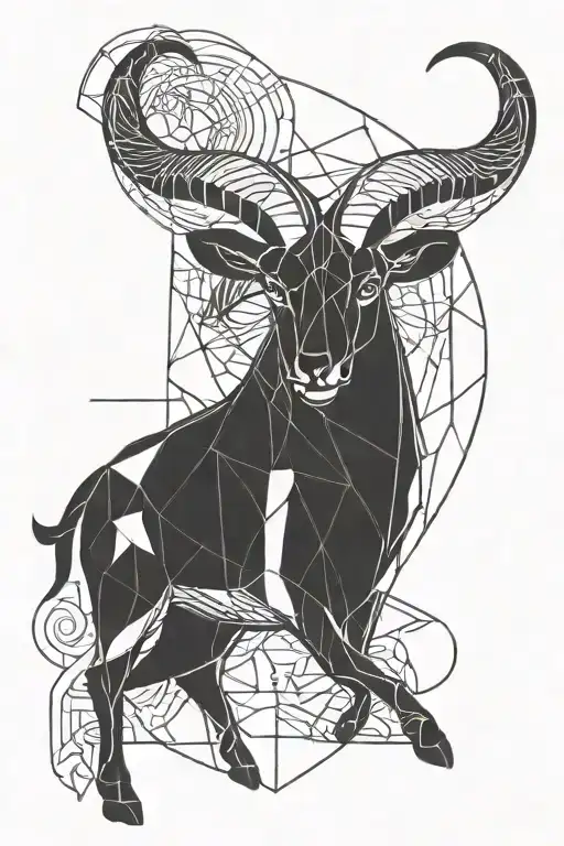 Aries Star Sign Intertwined With Symbol