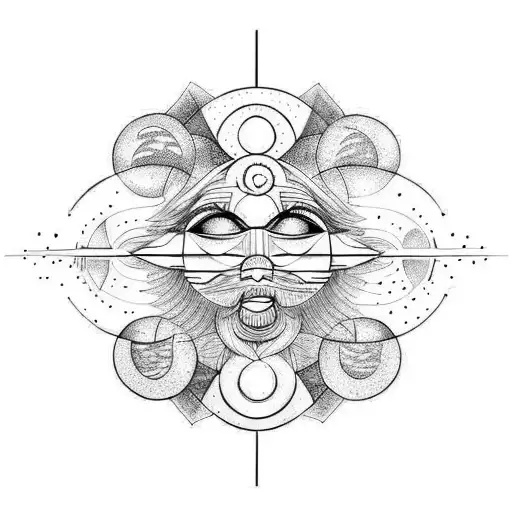 Sun And Cresent Moon