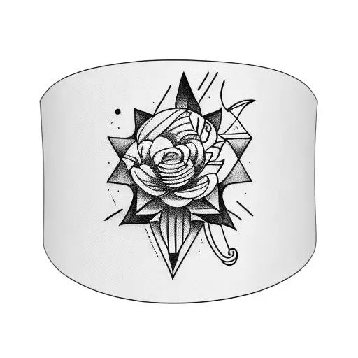 Forest Scenery With Flowers In The Form Of A Wrist Band