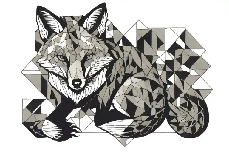 Fox With Two Tails Sitting