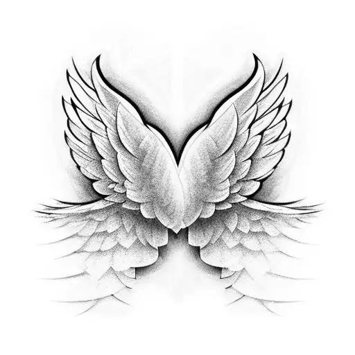 Angel Wings On A Castle