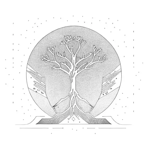 Tree Of Life With A River