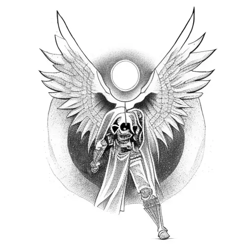 Human Like Grimm Reaper And Angel Hugging