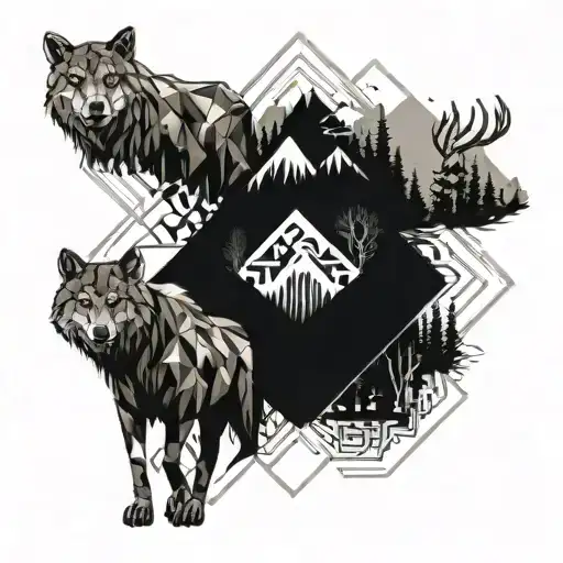 Animal Den In The Meadow Of The Valley Of The High Forest Mountains