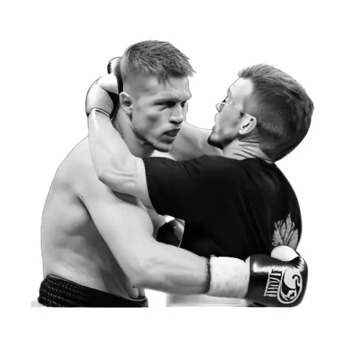 A Man And A Woman In A Boxing Ring