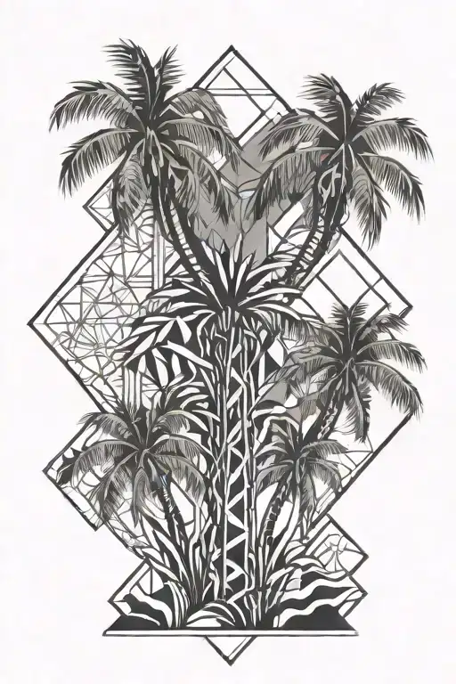 Surrealistic Palm Tree