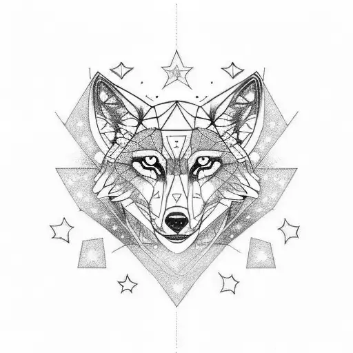 Geometric Sleeve With Reference To Wolf Rayet Stars Or Astronomy