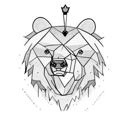 Bear Head With Crown