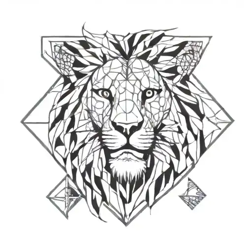 Rasta Flag With A Lion Face Tattoo Design